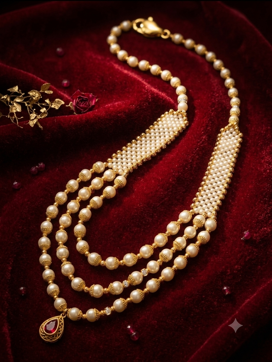 Moti Mala three layered