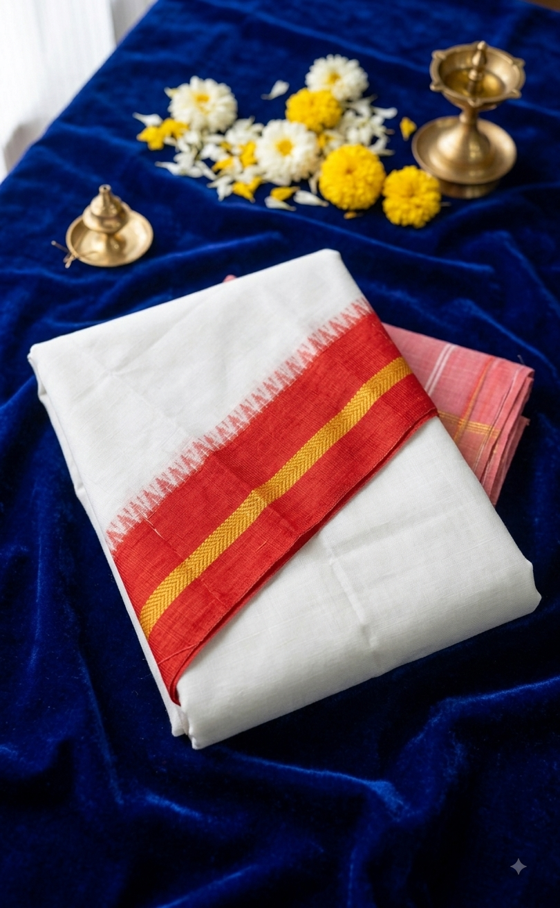 Red And White Saree
